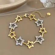 Bracelet Étoiles Bicolore – Harmonie Doré & Argenté