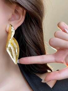 Boucles d’oreilles Feuille d’Aube - Or et Argent