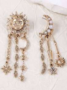 Boucles d’oreilles Soleil & Lune – Lueurs Célestes