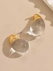 Boucles d’oreilles “Goutte de Lumière” – Acier Inoxydable