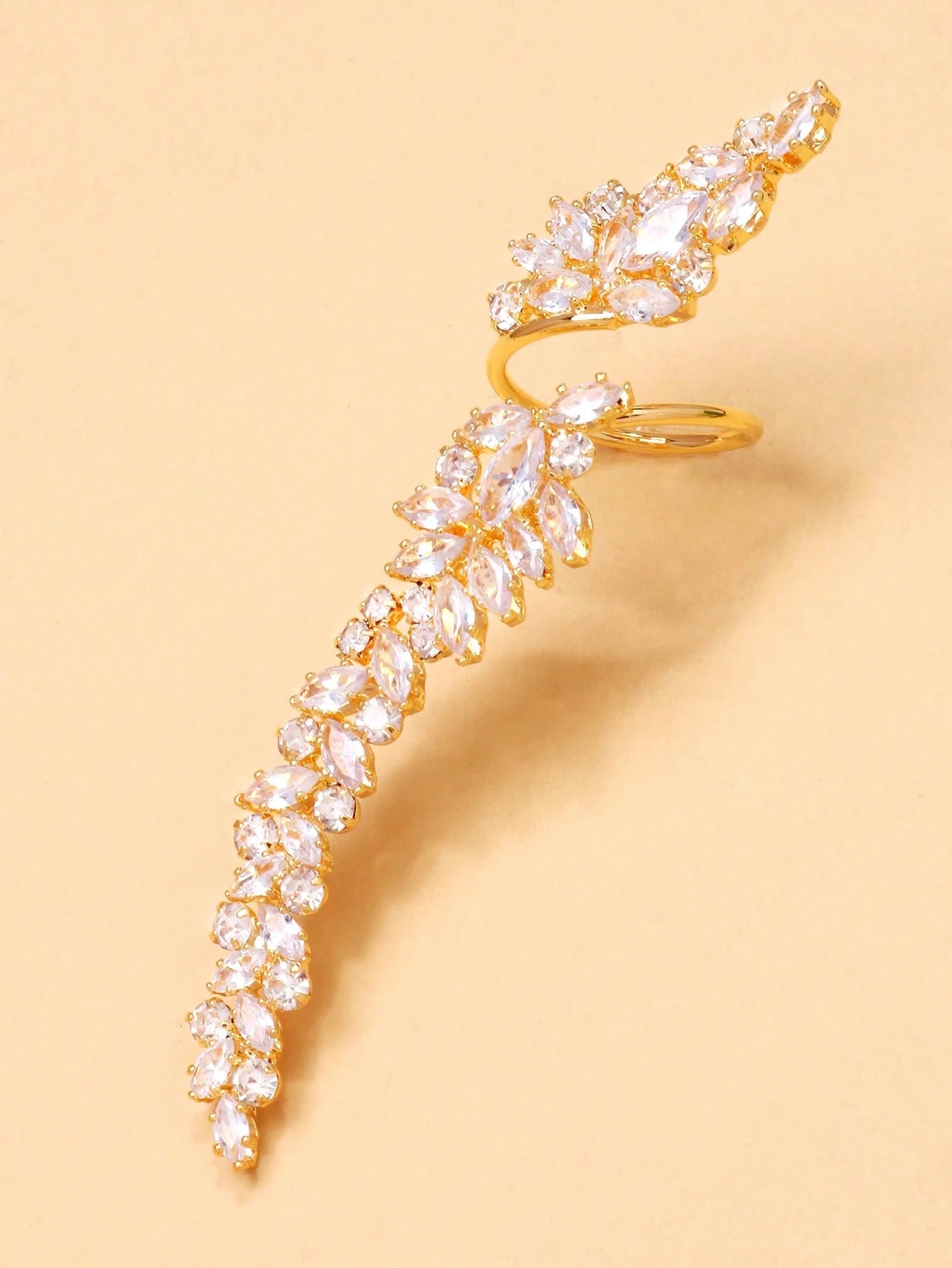 Bague Élégance Cristalline Argentée et  Cristalline Dorée