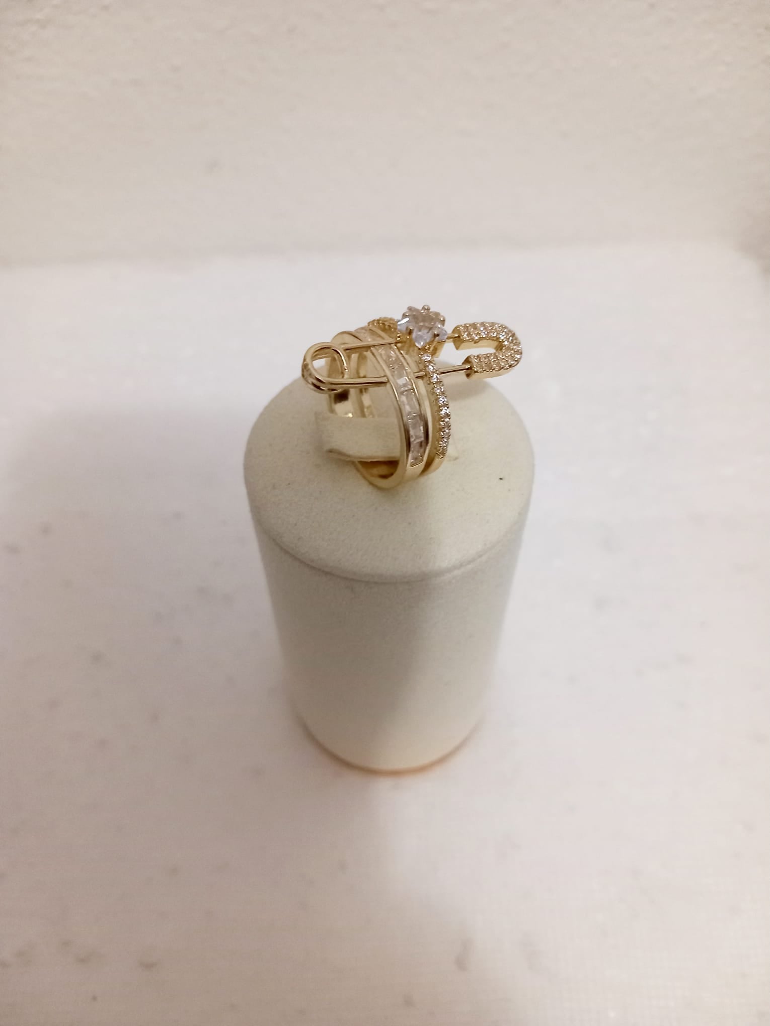 Bague Sécurité Étoilée – Strass Brillants