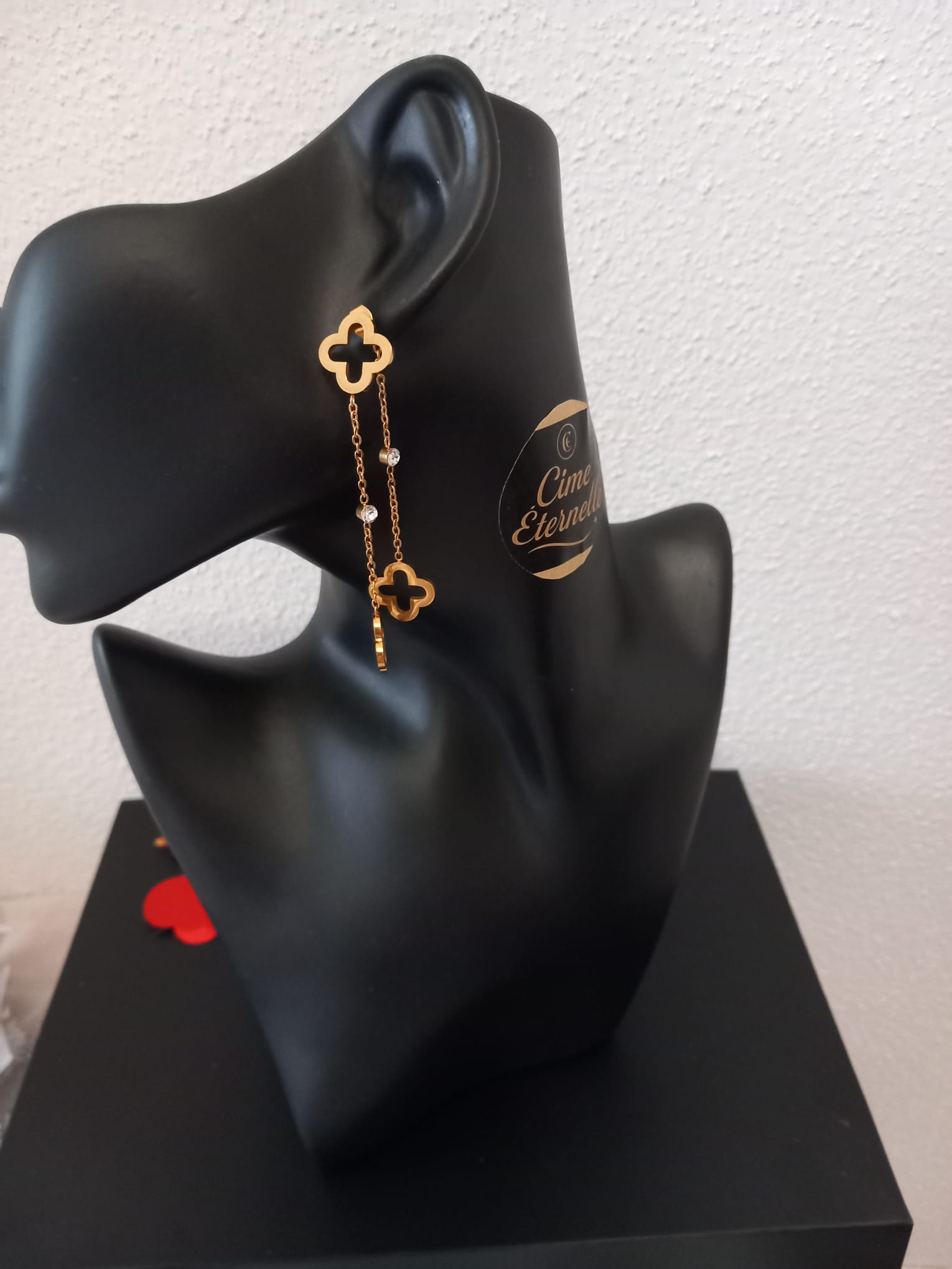 Boucles d’oreilles Trèfle Doré — Chance & Élégance