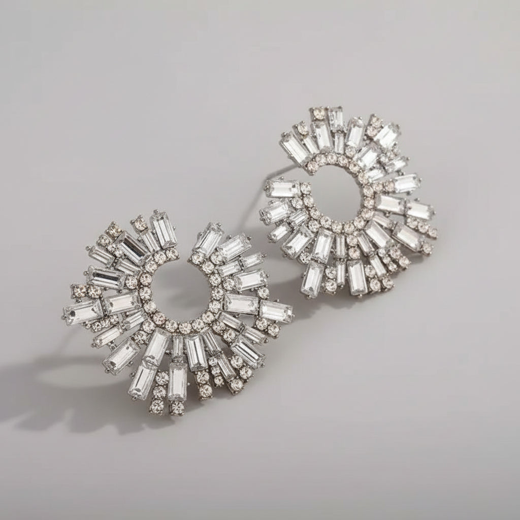 Boucles d’oreilles “Rayon d’Argent” – Éclat et célébration