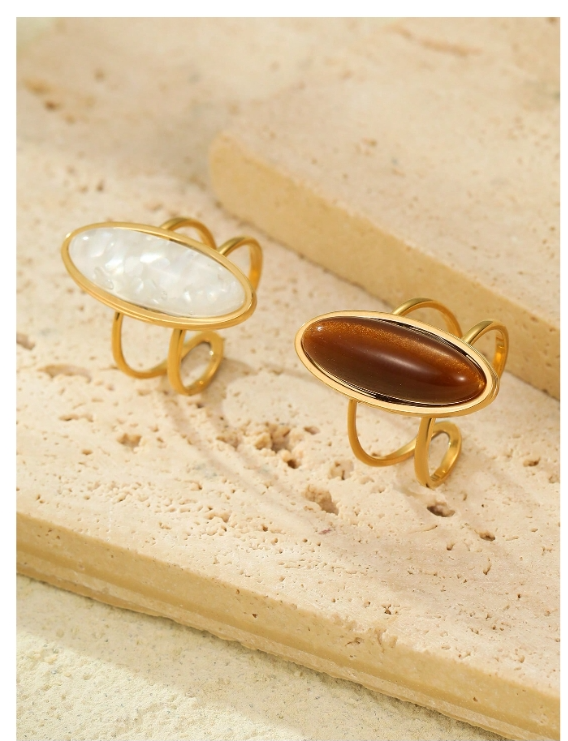 Bague Élégance Solaire -– Duo de Lumière