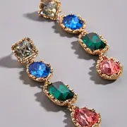 Boucles d’Oreilles Multicolores Vintage – Prestige Doré